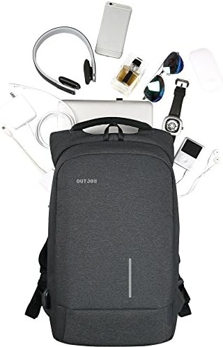 Sırt Çantası,Anti-Hırsızlık Dizüstü Sırt Çantası ile USB Şarj Portu ile Çift Yastıklı Bölmeleri Fit 15.6 inç Dizüstü Bilgisayarlar
