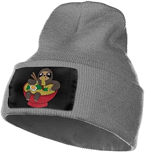 FDSHISAN Tembellik-Ramen-Erişte Kasketleri Şapkalar için Bayan Erkek Kış Sıcak Şapka Yumuşak Örgü Kap Siyah