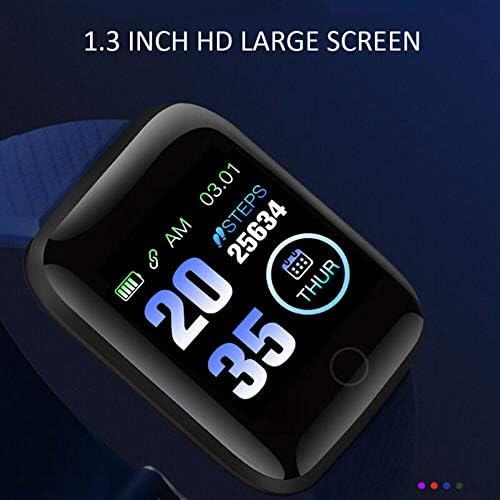 hhscute Akıllı Saatler, akıllı Bileklik Pasometre Spor Izci Push Mesaj Yükseklik Ölçer Android / ıOS Telefonlar için (Mor)
