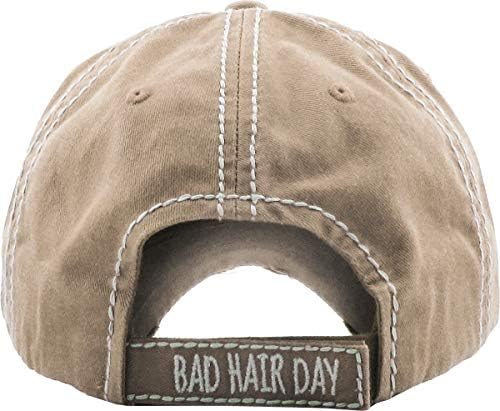 Kötü saç günü tatil plaj kamp bayan beyzbol şapkası sıkıntılı Vintage yapılandırılmamış işlemeli yama şapka
