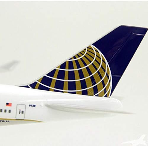 Uçak Modeli 47cm United Airlines Boeing 747, Işıksız Tekerleklerle