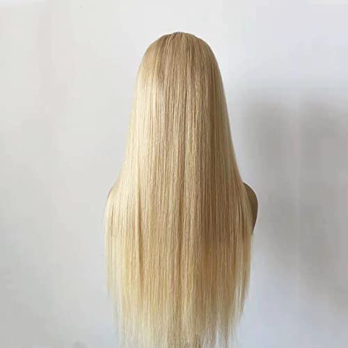 4 İle Açık Kahverengi Renkli 13x4 Dantel ön peruk Düz Peruk insan saçı peruk İle Bebek Saç 130 % Yoğunluk Tutkalsız Ön-Koparıp