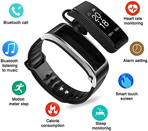 Goldye 2 in 1 akıllı bilezik kablosuz Bluetooth Kulaklık-Akıllı saat Bileklik Bluetooth Kulaklık-Spor bilezik Spor Izci kalp