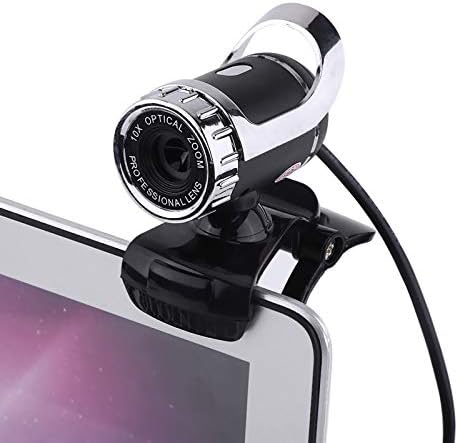 Webcam 480P, Klipsli HD PC Kamera, Dahili Mikrofon, 12.0 M Piksel, Bilgisayar Dizüstü Masaüstü için 360° Döndürme, YouTube Video