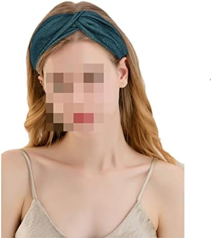 ASZX Kadın Kızlar Yaz Saç Bantları Baskı Bandı Çapraz Türban Bandaj Bandanalar Headwrap 113 (Renk: 04, Boyutu: Bir Boyut)