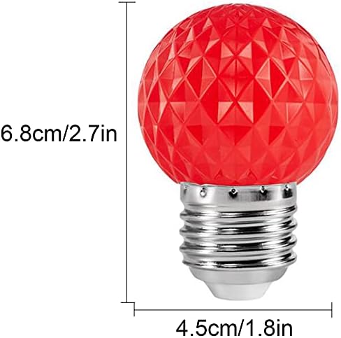 G45 E26 1 W LED ampul Her 5 için Kırmızı Sarı Yeşil Mavi Beyaz Kabarcık LED ampul Marquee mum ışığı lambası IP65 Su geçirmez