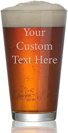 Özel Metin 16 ons Bira Bardağı | Kişiselleştirmeli Kazınmış Cam / Dayanıklı Özelleştirilmiş Bira Bardağı / Herhangi Bir Fırsat