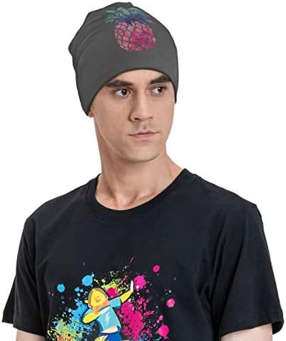Ananas 1 bere şapka Unisex kafatası kap siyah hımbıl bere şapka kanser Kemo şapka tüm sezon için
