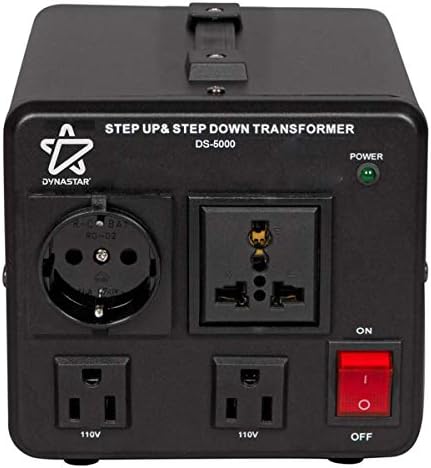 Dynastar Step Up & Step Down Gerilim Dönüştürücü ve Transformatör, 110-220 ila 220-240 Volt; Ağır Hizmet Tipi, Ekstra Dayanıklı