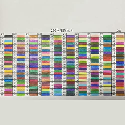Jıaanu 260 Renkler Ahşap Renkli Kalemler Yağ Renkli renkli kalem Seti Okul Çizim Sanat Malzemeleri Boyama için Çok Uygun