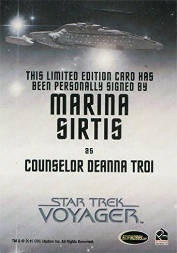 Star Trek Voyager Kahramanlar ve Kötüler İmza Kartı Marina Sirtis, Deanna Troi olarak