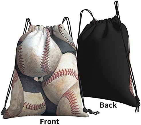 Beyzbol İpli ipli sırt çantası Spor Salonu Sackpack Su Geçirmez Cinch çanta Egzersiz Yoga Plaj seyahat Kamp için