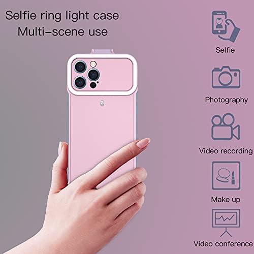 DGPAKA Selfie halka ışık iPhone için kılıf 12, Selfie/Video/Fotoğraf/Facetime için yanar, 5 Aydınlatma Modu Led ışıklı Telefon