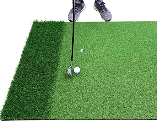 2 Kauçuk Tee ile KYTAİ Golf Vuruş matı, Ağır Hizmet Tipi Kauçuk Taban Golf Eğitim Matı, İç ve Dış Mekan için İdeal Yeşil Premium