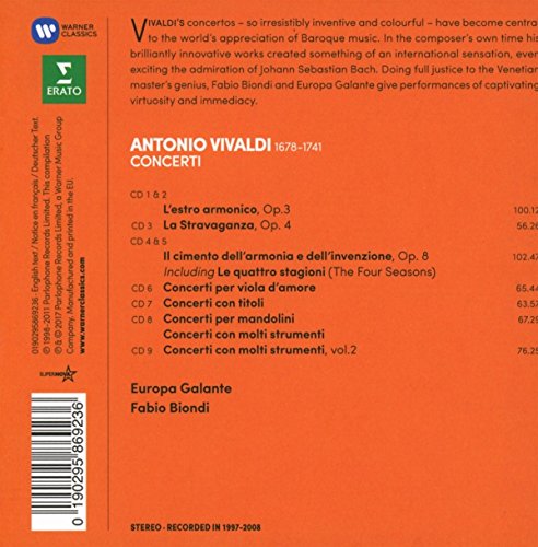 Vivaldi: Il cimento dell'armonia e dell'inventione, L'estro armonico, La Stravaganza, Concerti con molti strumenti 1&2 Concerti