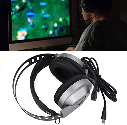 WESE PC Oyun Kulaklıkları, Rahat Oyun Deneyimi için Dayanıklı Esnek 7.1 Sanal Surround Ses Bilgisayar Kulaklığı