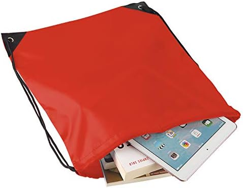 KUUQA 40 Pcs Kırmızı ipli sırt çantası Çanta Çuval İpli Çanta Toplu Dize Sırt çantası saklama torbaları için Spor Salonu Seyahat