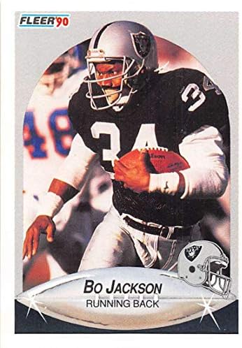 1990 Fleer Futbol 256 Bo Jackson Los Angeles Raiders Fleer'den Resmi NFL Ticaret Kartı