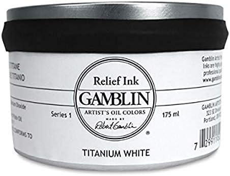 Gamblin Kabartma Mürekkep Titanyum Beyaz 175Ml