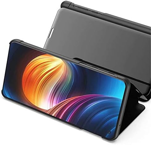 Şeffaf Tip Galvanik Ayna Yatay Flip Deri Kılıf ıçin Huawei Enjoy 9 S / P Akıllı+ 2019, Tutucu ile(Siyah). (Renk: Altın)