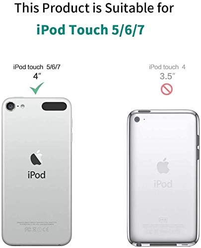 iPod Touch 7 Kılıf, Dokunmatik 6/5 Temizle Vaka, AİRWEE Çift Katmanlı Temizle Vaka ile Sert PC TPU Darbeye Tampon Kapak Apple