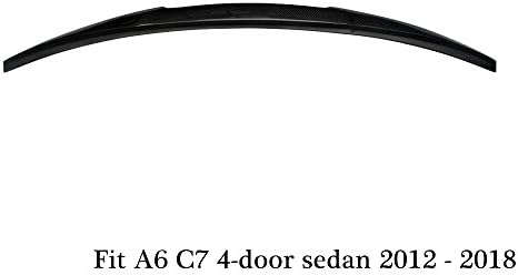M4 tarzı V tarzı karbon fiber arka dudak audi için rüzgarlık A6 C7 2012-2018 4-kapı sedan A6 C7 spoiler